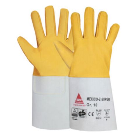 Hase Schweißerhandschuhe Mexico-Z-Super Größe 12, Ziegennappaleder 10 Stk
