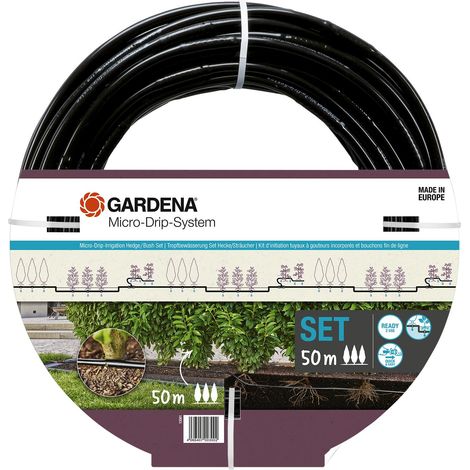 GARDENA Riego por goteo para setos y arbustos 50 m de fácil instalación (13501-20) (1/5)