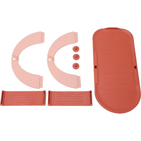 Range-chaussures 3 niveaux réglable, double couche type pont, économiseur d'espace chaussures pour maison appartement, orange (1/5)
