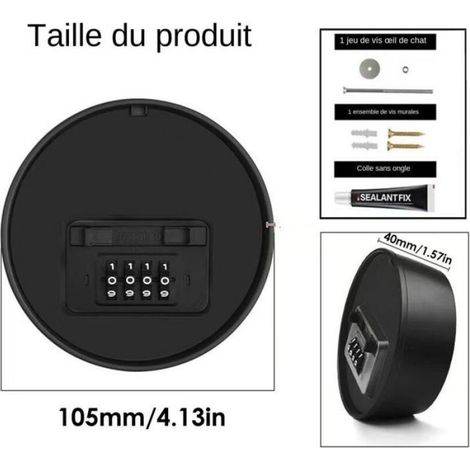 Boîte À Clés - Coffre-fort Portable Étanche - Verrou À Combinaison Réinitialisable - 1 Pièce (1/4)