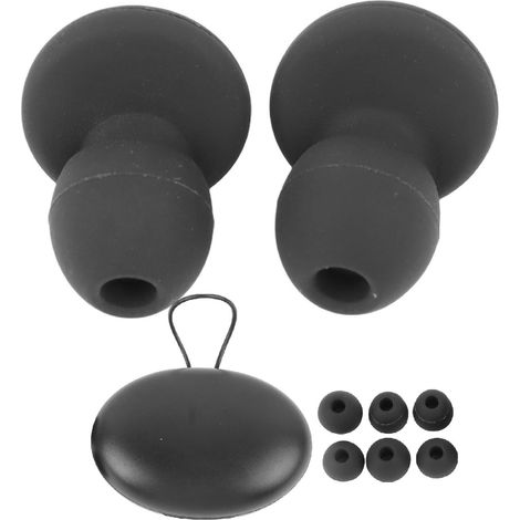 Noise Reduction Earplugs Silicone Silent Reusable with Headphone Box for Sleeping Work