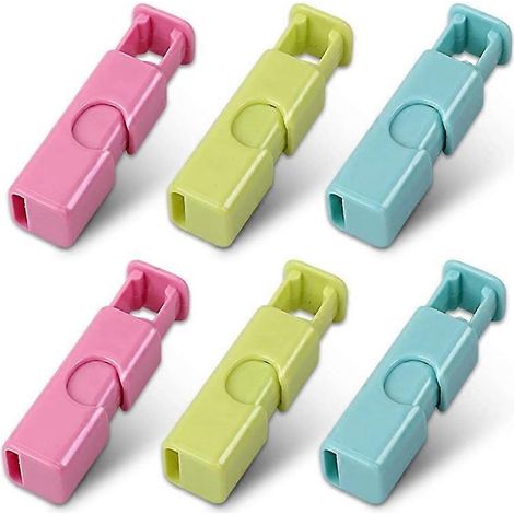 Pinces à sacs à pain à pression, attaches pour sacs, pinces pour sacs à bagels, fermeture facile par pression, couleurs assorties, lot de 6 (1/5)