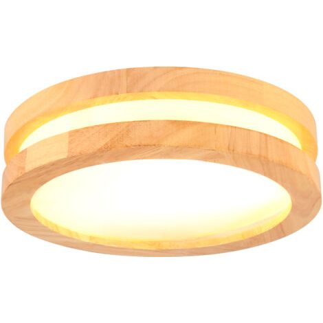 royaluxe- 20CM Plafond Moderne À Leds Plafonniers Intérieurs Plafonnier en Bois Pour Couloir Chambre Cuisine Salon 3000K (1/5)