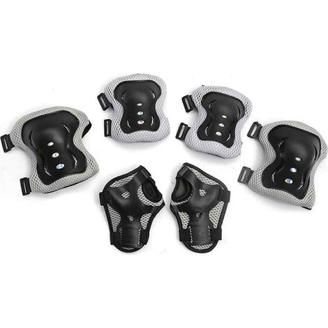 Set di 6 pezzi di protezioni per skateboard per bambini: gomitiere, protezioni per i polsi, ginocchiere da ciclismo