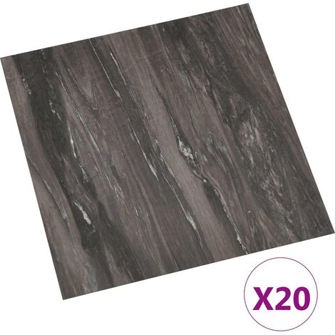 vidaXL Self-adhesive Flooring Planks Dark Grey 30.5 x 30.5 cm 20 pcs