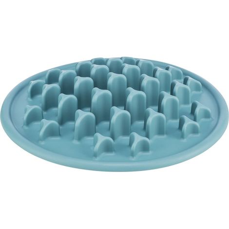 Säulen Langsamfütterungsmatte aus Kunststoff Durchmesser 35cm blau (1/4)