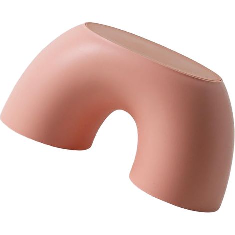 Tabouret enfant en plastique, marchepied antidérapant multifonction, rose, pour salle de bain (1/5)