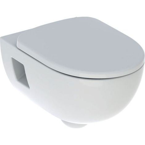 Geberit Selnova Rimless Semi-Shrouded Wall Hung Toilet - Quick Release Soft Close Seat
