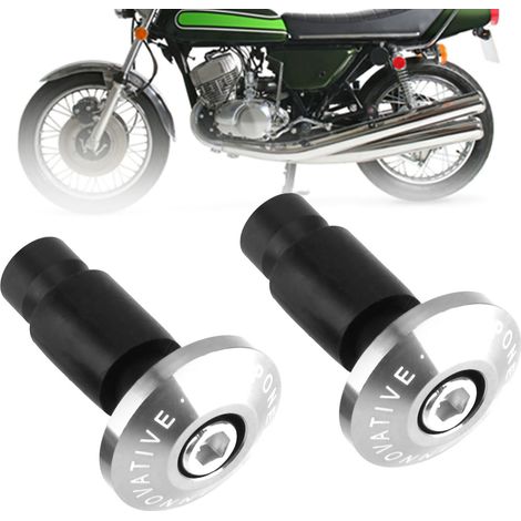 Gleitende Lenkerendstopfen für 22-mm-7/8"-Motorräder, für ATV- und Offroad-Rennen, silber
