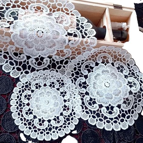 Set de table, Design au crochet, Matériau écologique, 4, 25cm-a (1/2)