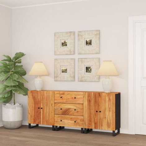 Buffets 3 Pièces En Bois D'acacia Massif (1/4)
