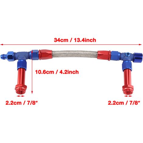 Raccords de carburateur à double ligne d'alimentation, kit de carburant largement utilisé pour la décoration de voiture masculine (1/5)