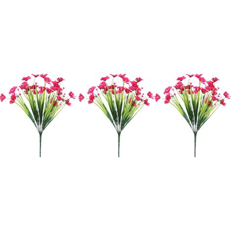 Bouquet De Fleurs Artificielles Orchidées En Plastique Pour Décoration Jardin Extérieur Et Intérieur Lot De 1 (1/5)