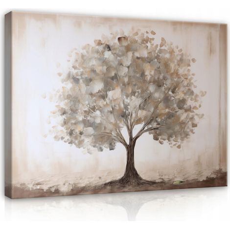 Peinture Murale sur toile arbre abstrait vintage pour chambre salon 40x30 (1/3)