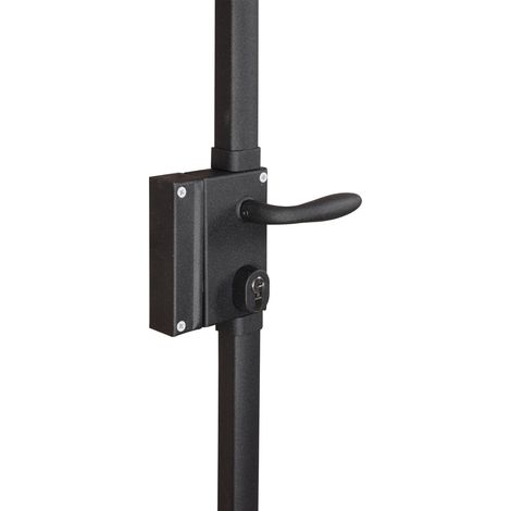 Serrure en applique multipoints 74726C, débrayable, anthracite, sens gauche, fournie avec 5 clés (1/5)