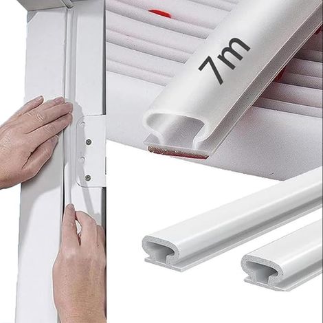 Joint Porte Fenetre Isolation Froid et Phonique,Type D Caoutchouc Joint de Porte, TPE Autocollante en porte Bande D'étanchéité, pour isolation phonique porte, Joint Etancheite Entree (Blanc, (1/5)