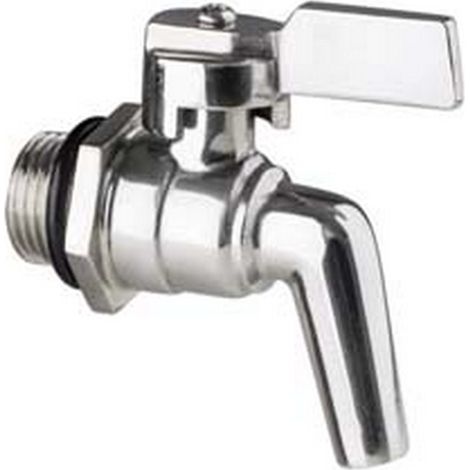 1PZ RUBINETTO A LEVA ACCIAIO INOX PER FUSTI E SERBATOI - M 3/4"