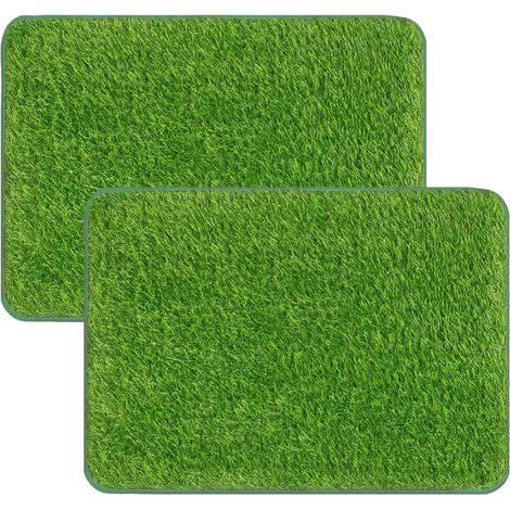 2 Pièces Litiere Chien, 58 × 46cm Toilette pour Chien, Tapis de Gazon Artificiel pour Chiens, Tapis de Propreté Chiens Extérieur, Réutilisables, pour Balcon, Maison, Appartement (1/5)