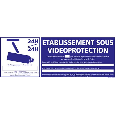 ETABLISSEMENT SOUS VIDEO-PROTECTION (G1078) - Adhésif - 210 x 75 mm