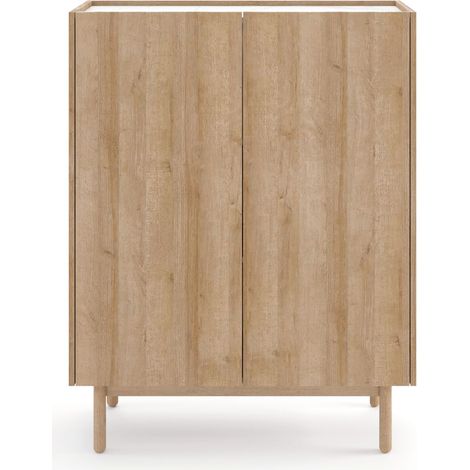 Armadio: 2 ante, 3 ripiani, Rovere Riviera, 97 x 122 x 37 cm (1/4)
