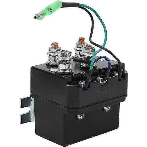 12V-Seilwindenmagnetventil für Seilwinden von 1500 bis 5000 lb (680 bis 2260 kg) für ATV und UTV, Seilwindenschütz und -relais, schwarzes Magnetventil.