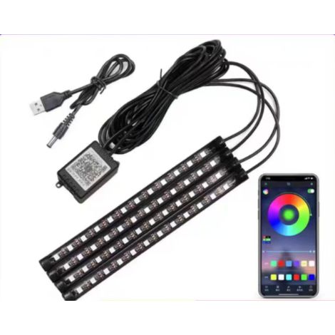 Iluminación interior de coche, lámpara LED, accesorio para coche, regalo para hombre, mamá, regalo para el Día de la Abuela, accesorios de coche con control por aplicación (1)