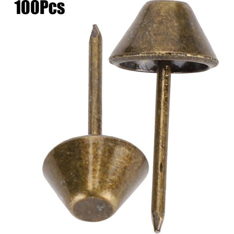 Kit de 100 clous de meubles vintage, assortiment de clous pour canapé et épingles pour projets de bricolage (1/5)