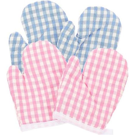 Hitzebeständige Ofenhandschuhe (4er-Set), dekorative Handschuhe zum Kochen und Grillen, Hitzeschutzhandschuhe – 17,5 x 12 x 1 cm (1/4)