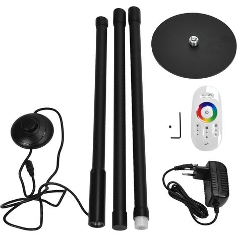 Lampadaire d'angle LED RGB avec lumière d'ambiance changeante, socle rond, prise UE 100-240V (1/5)
