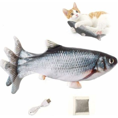 AGE Jouet pour chat, jouet de poisson, simulation de sport de jouet de poisson électronique rechargeable par USB (1/5)