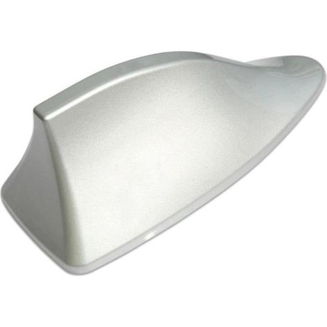 Antenne de Toit de Véhicule en Plastique Argentée, Style Moderne et Élégant, sans Perçage, Améliore Le Signal Radio pour Voiture sur Toit (1/5)