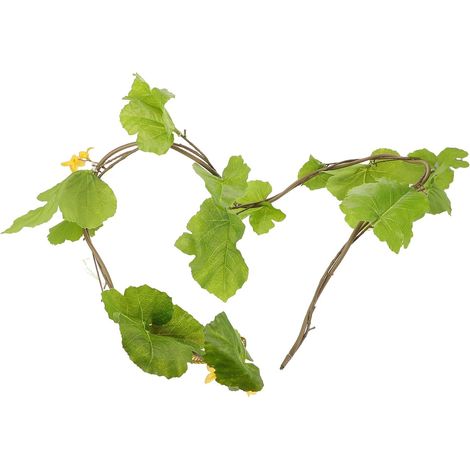 Guirlande de Feuilles d'automne Artificielle 17 M Guirlande de Vigne Verte pour Décoration Thanksgiving Mariage Halloween Décor de Cheminée Extérieur et Intérieur (1/5)