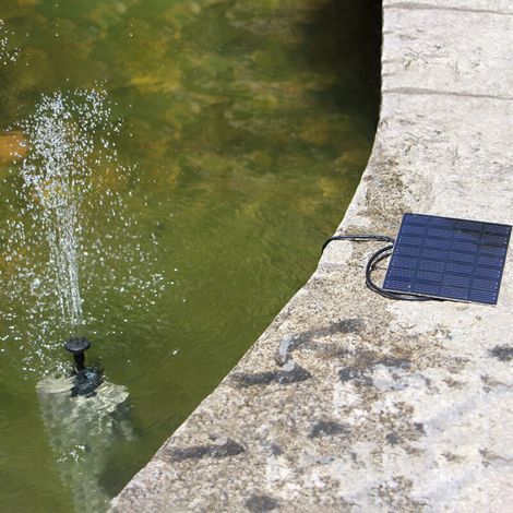 Pompe Solaire pour Arrosage Extérieur, Fontaine et Bassin – Pompe à Eau Submersible avec Panneau Solaire Intégré (1/5)
