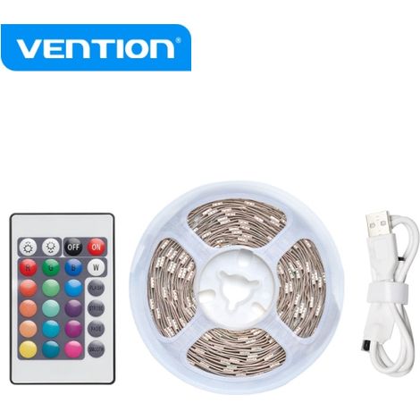 Bande LED RGB FPC Vention avec télécommande infrarouge, alimentation USB 5 V, 2 m (1/3)