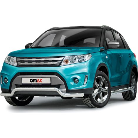 Pare-Buffle Avant Pour Suzuki Vitara 2015-2018 en Acier Inoxy Argent (1/5)