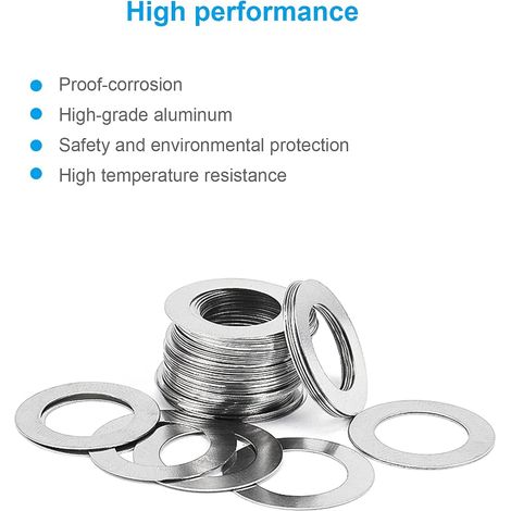 Assortiment de 540 joints de vidange d'huile de voiture 10 tailles (M6 M8 M10 M12 M14 M16 M18 M20 M22 M24) en Aluminium de haute qualité