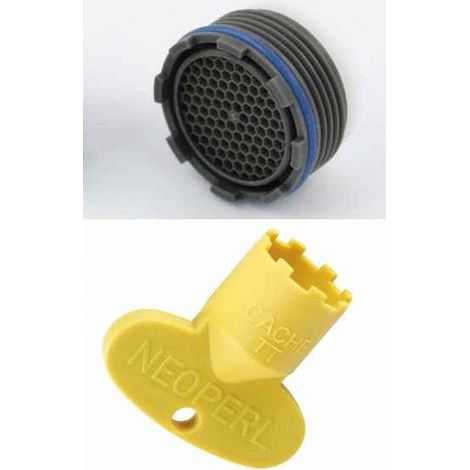 KIT AÉRATEUR POUR ROBINET ESCAMOTABLE AVEC CLÉ 16 X 1 M, MOUSSEUR ET FILTRE. NEOPERL (1/2)