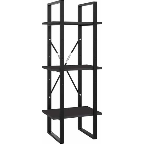 Maison Exclusive - Bücherregal 3 Fächer Grau 40x30x105 cm Holzwer (1/5)