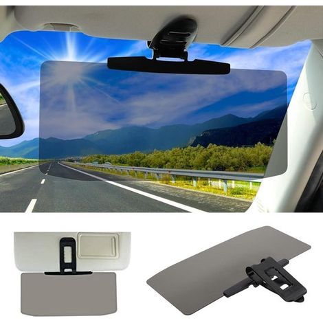Auto-Sonnenschutz – Sonnenschutzverlängerung – Sichereres Fahren – 180° verstellbar – 32 cm breites Paneel – Schwarz (1/5)