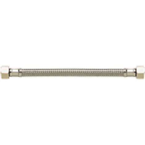 Flexible Tressé Inox Série PLUS - Sanitaire - Ø8mm - Femelle/Femelle égale 12x17 - L500mm (1/2)