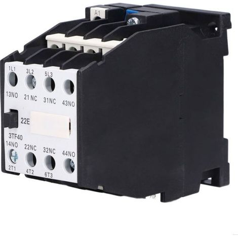 contacteur AC 220 V Contrôleur de Contacteur AC 220V 50Hz 9A 2NO + 2NC, Accessoire Compact et Facile à bricolage clef (1/4)