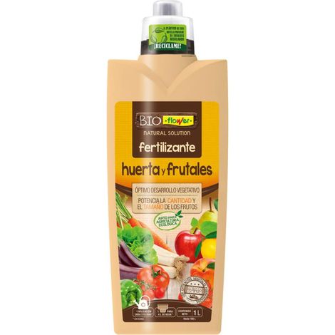 FPLUS flower fertilizante huerta y frutales 1 l ecologico  70654 (1/2)