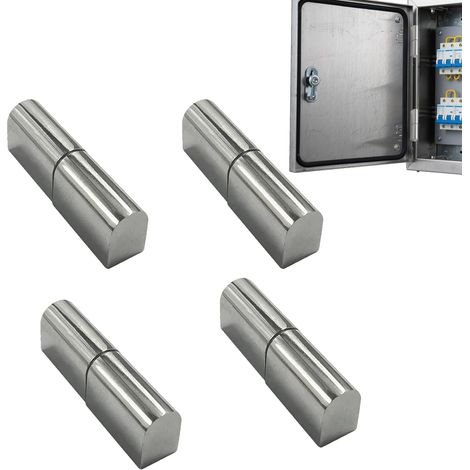 4 Pièce Charnière de Porte de Boîte de Distribution, Charnières à Souder Rondes Amovibles, pour Porte Battante en Métal, Rampe de Remorque (1/5)