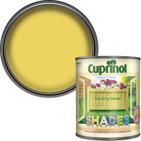 Cuprinol 5244471 Garden Shades Dazzling Yellow 1 litre CUPGSDAZ1L