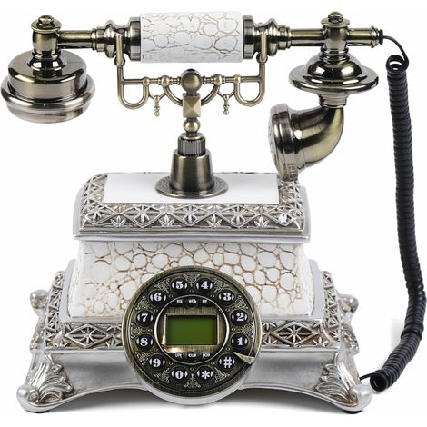 Vintage Telefon Festnetztelefon Tischtelefon Haustelefon Nostalgie Tischdeko Geschenk 24 27 16,5 cm (1/5)
