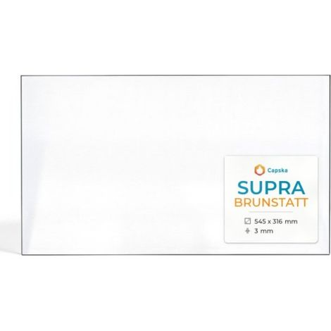 Vitre Supra BRUNSTATT - Verre Rectangle pour poêle à bois - 545 x 316 mm (L1 x H1) - 3 mm (1/5)