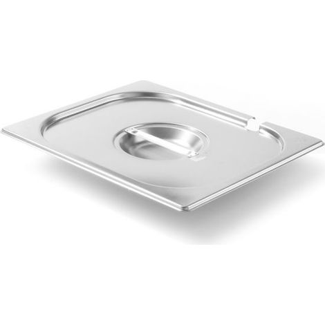 Coperchio in acciaio per GN Kitchen Line con foro per mestolo GN 1/4 - Hendi 806951 (1/2)