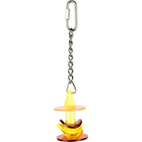 Giocattolo acrilico II per pappagalli Giocattolo colorato con anelli mobili (1/4)