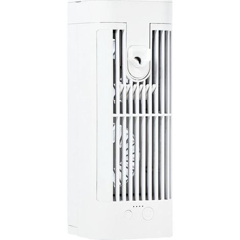 Refroidisseur d'air portable - Refroidisseur d'air personnel mobile avec distributeur d'eau/de glace - Éclairage LED - Batterie 2400 mAh