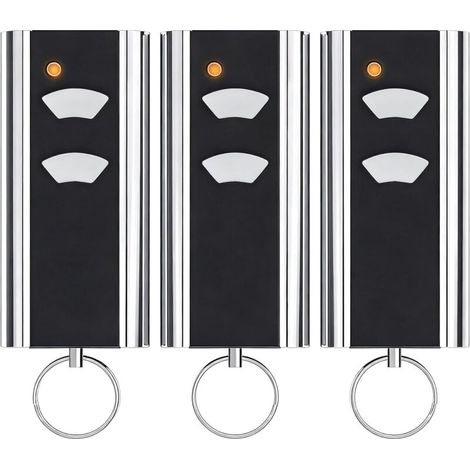 Lot de 3 télécommandes de rechange pour émetteur manuel Normstahl RCU 433-2, RCU 433-4, EA433 2KM, EA433 2KS, T433-4, 433,92 MHz, 2 canaux, compatible avec la motorisation de porte de garage Crawford (1/5)